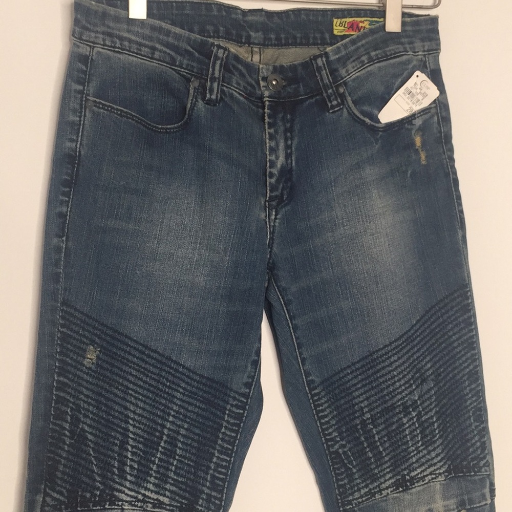Blank NYC Motorcycle Blue Jeans 28 NWT